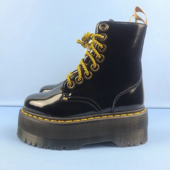 Dr. Martens Vegan Jadon Max Womens 5 Patent Leather Platform